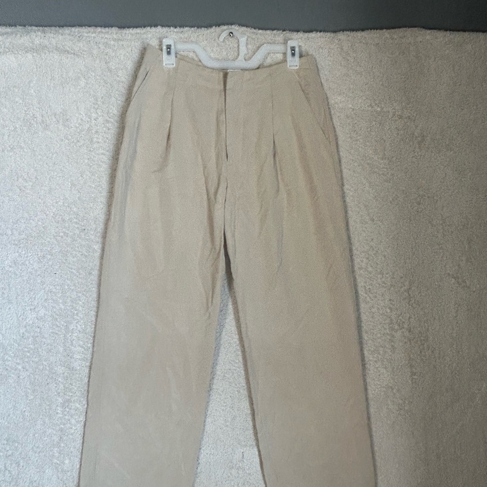 Gap High Rise SoftSuit Trouser Pants Womens 6  Tan Pleated Career Casual Soft